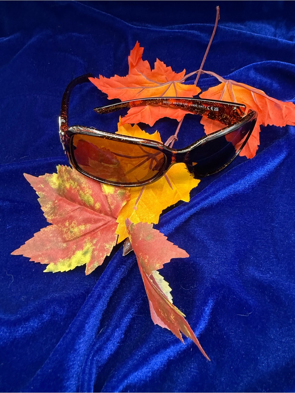 Tortoiseshell Brown Women's Sunglasses W/ Gold Butterfly  - Stylish UV Shield
